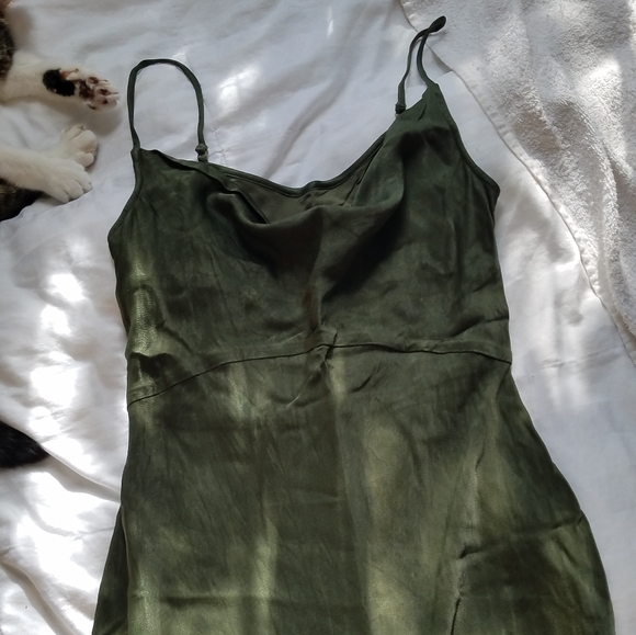 anthropologie green dress